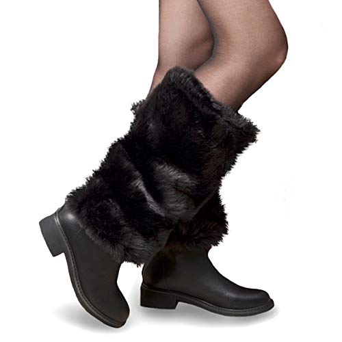 Women's Faux Fur Leg Warmer Boot Cuffs - Furry Leg Warmers