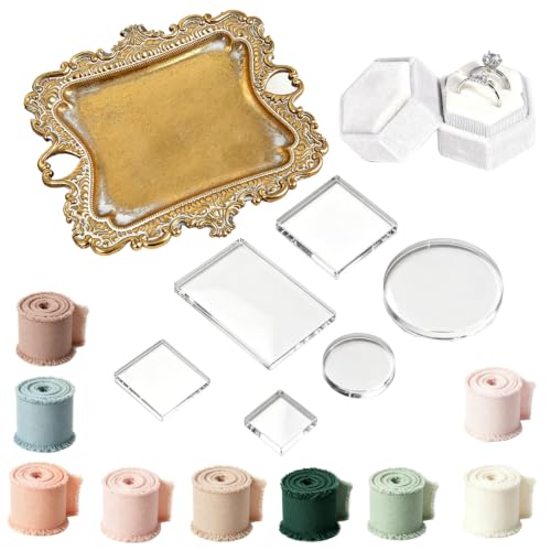 17 Pcs Flat Lay Photography Props Set for Wedding Jewelry & Product Photos