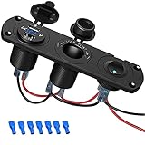 【BREIT APPLIKATION】 Diese USB-Ladebuchse passt universell für DC 12-24V Auto, Boot, Marine, Motorrad, ATV, RV etc. Einfach zu installieren, indem Sie ein Loch bohren und das Ladegerät in das Loch schrauben. Die Klemmen auf der Rückseite sind mit 