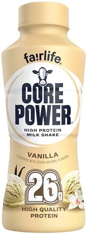Fairlife Core Power 26g Protein Milk Shakes, Ready To Drink for Workout Recovery, Vanilla, 14 Fl Oz
