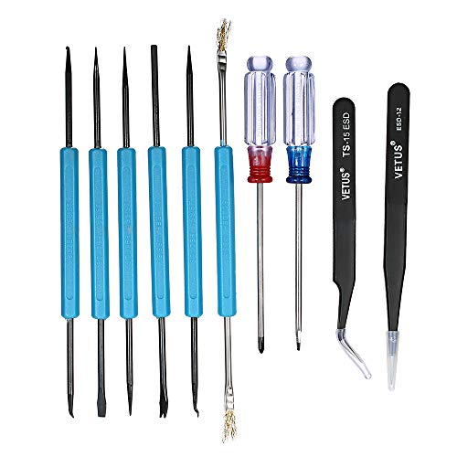 Ajcoflt 20pcs kit de ferro de solda eletrônica com ferramentas de reparo eletrônico de temperatura a