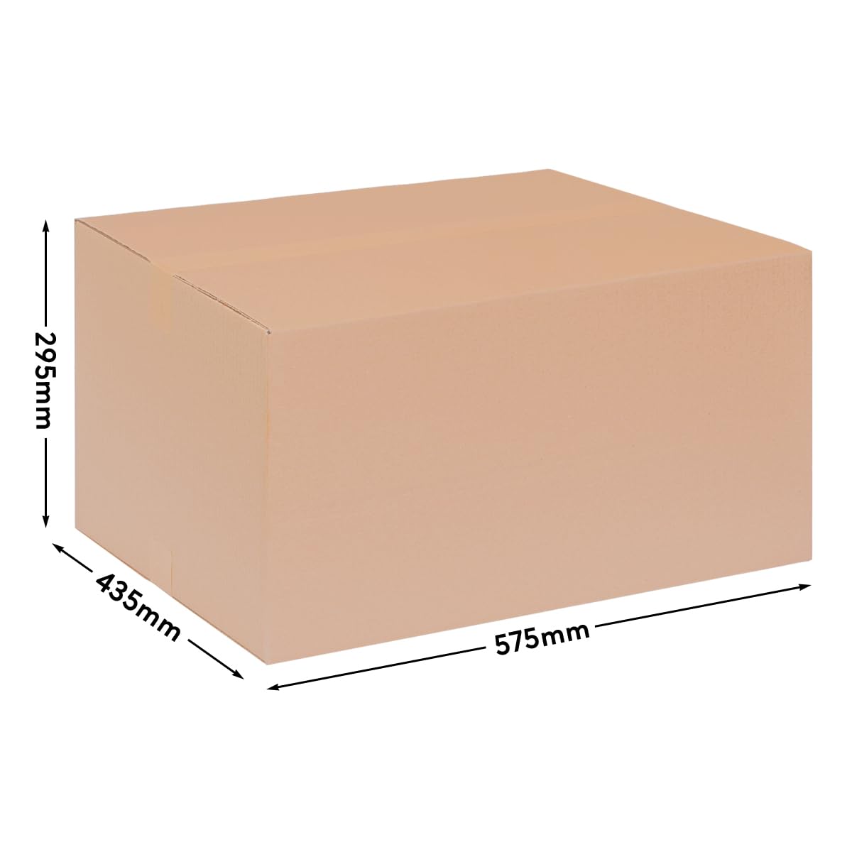 verpacking Kartony składane 570 x 430 x 285 mm brązowe (wymiary zewnętrzne 575 x 435 x 295 mm) zmienna wysokość przy 140 mm KK 98 1-faliste karton wysyłkowy do średnich towarów pakiet DPD GLS Hermes