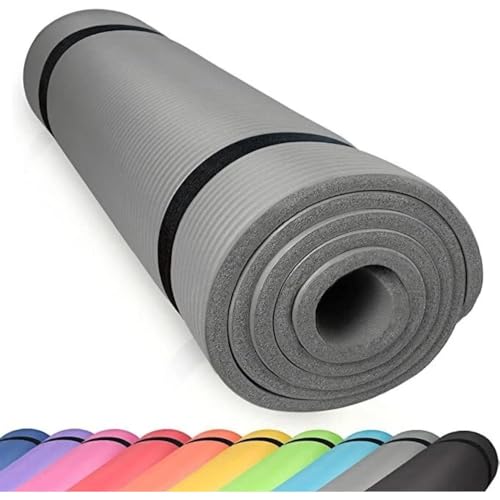 Sportmatte Gymnastikmatte SCHWARZ Yogamatte Joga Matte Fitnessmatte rutschfest (Grau,200 x 100 x 2 cm (XXL)) Sportmatte Gymnastikmatte SCHWARZ Yogamatte Joga Matte Fitnessmatte rutschfest (Grau,200 x 100 x 2 cm (XXL))