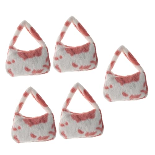 Sac en peluche pour femmes lot de 5 fourre-tout doux multi-usages