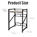 pofluany Washer Dryer Stacking Rack Stand, Over the Washer and Dryer Storage Shelf, Height Adjustable Washing Machine Stand, Stackable Shelf for Laundry Room, Apartments Black