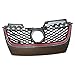 OTMGTGM Front Upper Carbon Fiber Print with Red Grille Mesh Honeycomb Compatible with 2006 2007 2008 2009 Volkswagen VW MK5 Jetta GTI