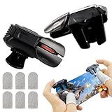 FERCAISH Game-Trigger mit Fingerhüllen, Mobiler Gamecontroller Empfindliche, Fingerschutz-Set Für Game-Trigger Mit Ios/Telefon (1 Paar Game-Trigger + 3 Paar Fingerhandschuhe)