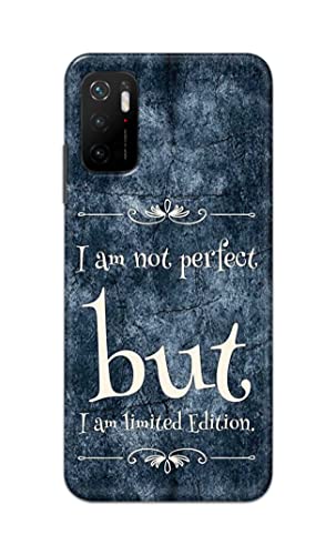 Image of Printed Hard Back Cover Case for Mi Poco M3 Pro 5G Back Cover (I Am Not Perfect I Am Limited Edition) -1803