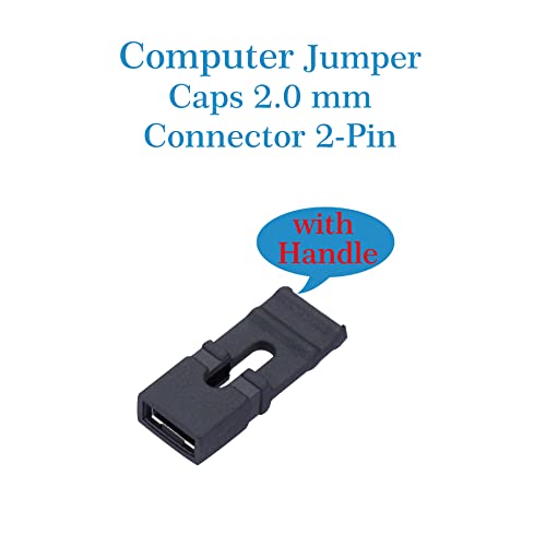 CQRobot 100 Pieces Black Standard Computer Jumper Caps with Handle Pin Shunt Short Circuit 2P Connector 2.0mm. for Arduino Raspberry Pi PCB PC DVD HDD Motherboard Shorting and Other Project - Image 4
