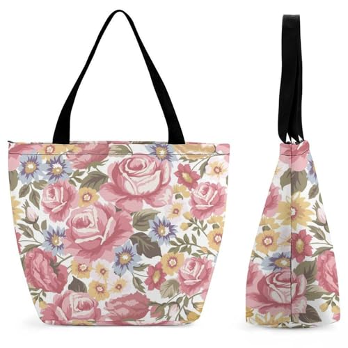Sac de voyage roses grand volume pour femme sac à main épaule