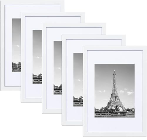 Raoendis a4 額縁 5枚セット 壁掛け フォトフレーム 軽量額縁 ポスターフレーム 縦置き・横置き可能 ホワイト【サイズ29.7x21cm】