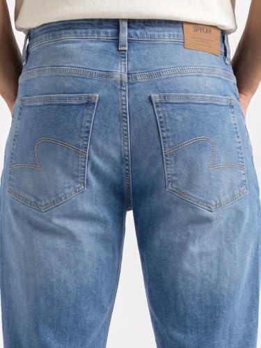 Image of Spykar Men's Renato Loose Fit Jeans | Mid Rise | Casual Denim | Stretch Fit | Jeans for Man