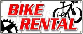 48"x120" Bike Rental Banner Sign Bicycle Shop Repair Rent Scooter Cycle
