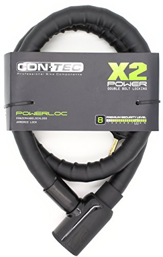 Contec Unisex - Erwachsene Powerloc Fahrradschloss, schwarz, Ø 25 mm, 120 cm lang Cover
