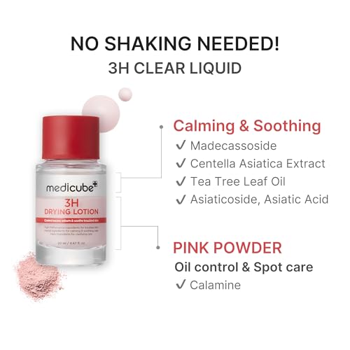 medicube 3H Overnight Drying Lotion | Targeted Spot Care for Troubled & Oily-Prone Skin | Calming & Soothing Care with Calamine, Centella & Tea Tree | Korean Skincare 20ml, 0.67 fl. oz. - Image 5