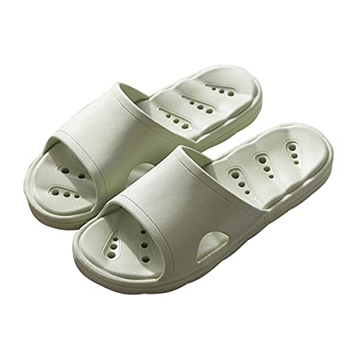 Shark Slippers Women and Men Shower Shoes Quick Drying Bath Slippers Anti-Slip for Indoor Home Mute and Deodorant Sandals with Drainage Holes Summer Sandals (Color : Green, Size : 37-38)