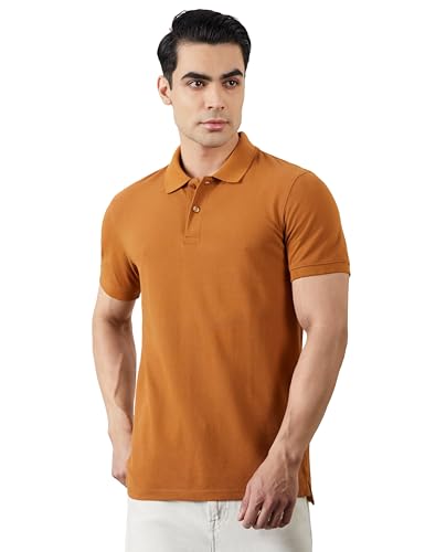 Image of Amazon Brand - Symbol Men's Cotton Rich Solid Polo Tshirt | Collar Tshirts | Half Sleeves | Plain-Regular Fit (Available in Plus Sizes and Combo Pack of 2)