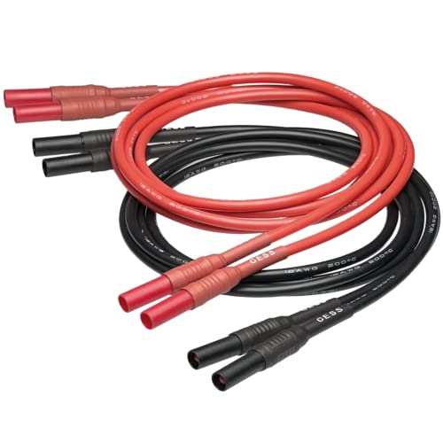 Image of CNCESS CESS-216 Safety Banana Plug Male to Male Digital Multimeter Test Leads, 12 Gauge Silicone Wire, 2 Pairs