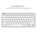 Arteck 2.4G Wireless Keyboard Ultra Slim and Compact Keyboard with Media Hotkeys for Computer Desktop PC Laptop Surface Smart TV and Windows 11/10/8/7, Silver