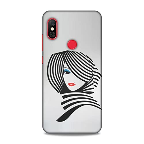 Image of Printed Mobile Back Hard Case Cover for Redmi Note 6 / Note 6 Pro | Girl, Cute Girl, Eye Lashes, Scarf, Lipstick-2197
