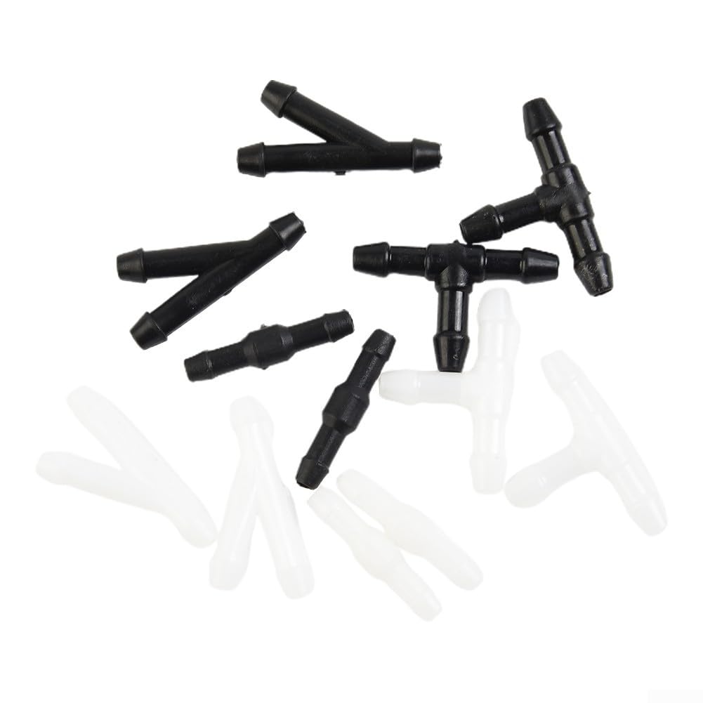 Kit di tubi flessibili per lavavetri da 4 m, con 12 connettori, tubo per liquido tergicristallo, ugello anteriore e posteriore, riparazione pompa a getto
