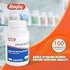 Rugby Vitamin D3 5,000 IU (125 mcg) - Vitamin D Dietary Supplement for Bone, Teeth, and Immune Health, 100 Capsules