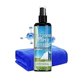 布地用防水スプレー | 100ミリリットル防水液 | 強力防水保護 - テント、バックパック、キャンバス、ナイロン、ポリエステル、ソフトシェル、スキー、パドル、キャンプギア、パティオ用