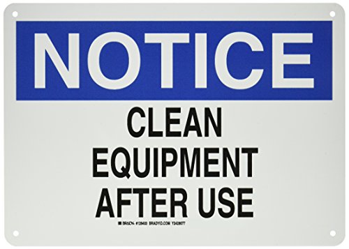 Panneau Brady 128403 Clean Equipment After Use signalisation machine 25x35 cm