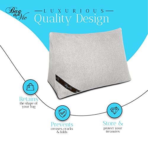Bag-a-Vie Purse Shaper Pillow Insert - Herringbone - Luxury Handbag Shaper Insert for Women's Purses - Handbag Custom Pillow Purse Accessories for Birkin 40 - Thumbnail 6