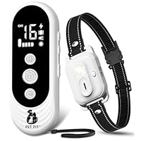 Collier de Dressage Pour Chien, sans Choc, Collier Electrique Pour Chien Portée 1000 m (3300 ft), 4 Modes Bip, Vibration, Lumière,Bip+Vibration,1-50 Niveaux d'Entraînement, Étanche IPX7