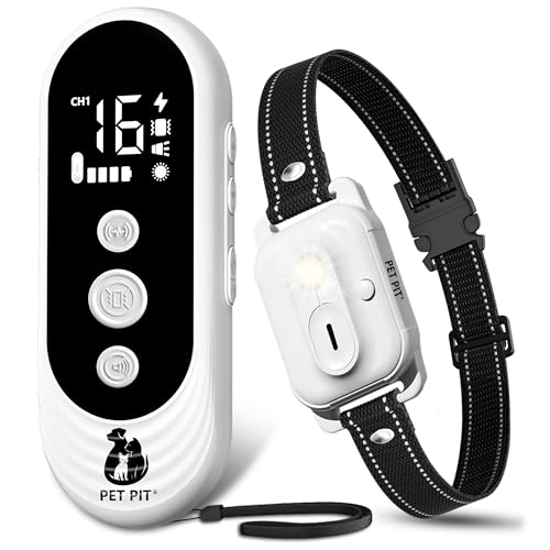 Collier de Dressage Pour Chien, sans Choc, Collier Electrique Pour Chien Portée 1000 m (3300 ft), 4 Modes Bip, Vibration, Lumière,Bip+Vibration,1-50 Niveaux d\'Entraînement, Étanche IPX7 Collier de Dressage Pour Chien, sans Choc, Collier Electrique Pour Chien Portée 1000 m (3300 ft), 4 Modes Bip, Vibration, Lumière,Bip+Vibration,1-50 Niveaux d\'Entraînement, Étanche IPX7