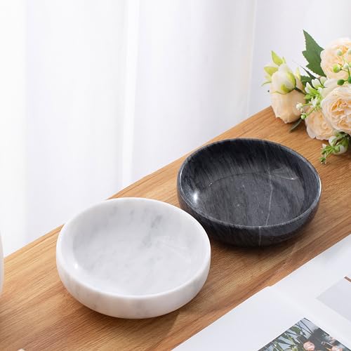 Cm Chic Monday 5.91'' Large Decorative Bowls, Natural Marble Decorative Bowls For Home Decor, Key Bowl, Large Incense Burner, Smudge Bowl, Coffee Tables Centerpiece thumb #2