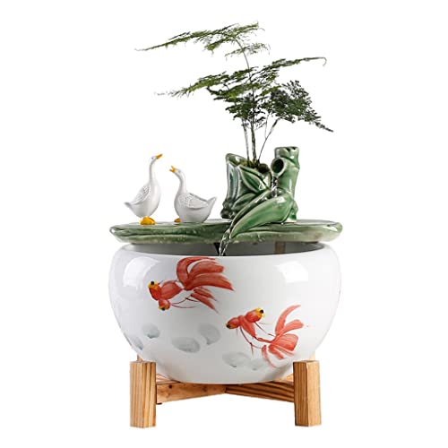 Fontaine de bureau zen en céramique pour un coin de travail apaisant à la maison