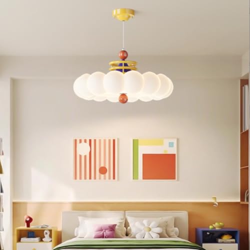 Lampe nuage suspendue moderne abat-jour multicolore pour ambiance douce - 2