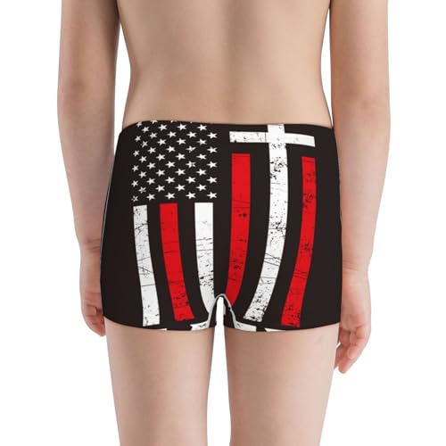 Boys' Cotton Boxer Brief Soft Underwear-Usa Flag Cross3