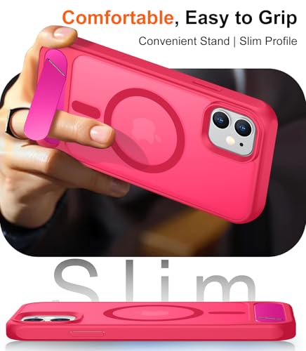 Image of Magnetic Compatible with iPhone 11 Phone Case, [Built-in Invisible Kickstand][Compatible with MagSafe] [Military Grade Shockproof] Slim Translucent Matte Phone Case for iPhone 11 6.1 inch