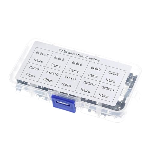 Interruptor botón táctil micro 6x6 llave dip 4p para reparación electrónica 100 piezas 2