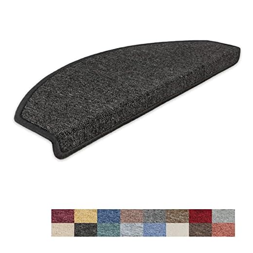 Kettelservice-Metzker Stufenmatten Treppen-Teppich Rambo 15er SparSet 17 Farben (-Anthrazit-)