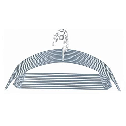 10 Pack Sweater Clothes Hanger No Shoulder Bump 42CM Wide Heavy Duty Coat Metal Hangers for Closet Non Slip PVC-Coating for Sweaters,Dresses,Jackets,Pants,Shirt