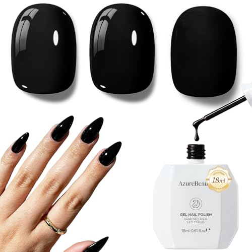 AZUREBEAUTY Pure Black Gel Nail Polish 18ML