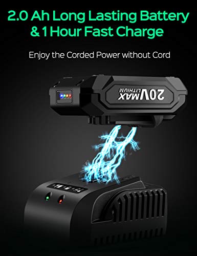 KIMO 20V 1/2 Impact Wrench, Cordless Brushless Impact Wrench Set 250 Ft-lb High Torque 3000 RPM, Li-ion Battery Fast Charger 8 Sockets 3 Extension Bars, Compact Electric Battery Wrench for Car Home