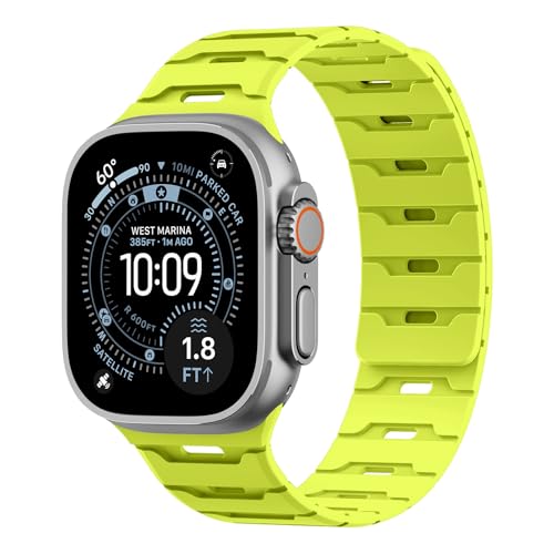 アップルウォッチ バンド マグネットループ 49mm 46mm 45mm 44mm 42mm 41mm 40mm 38mmに対応,スポーツシリコン 交換ベルト通気 防水 柔らかい for Apple Watch バンド Ultra 3 2 1/SE3/SE