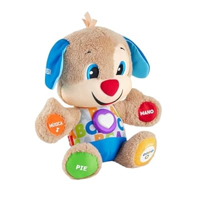 Fisher-Price Ríe y Aprende Perrito Primeros Descubrimientos, peluche interactivo con luces y sonidos, juguete bebé +6 meses, versión español (FPM53) | Ya disponible en tu tienda friki favorita! En mundofriki.es!