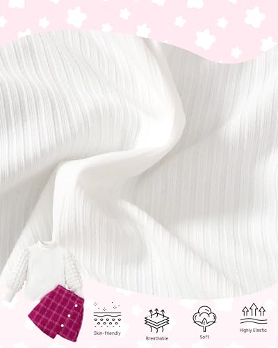 Image of Toddler Girl Clothes Fall Winter Girls Clothing Set Long Sleeve T-Shirt Tops & Plaid Mini Skirts Dress 2Pcs Outfits