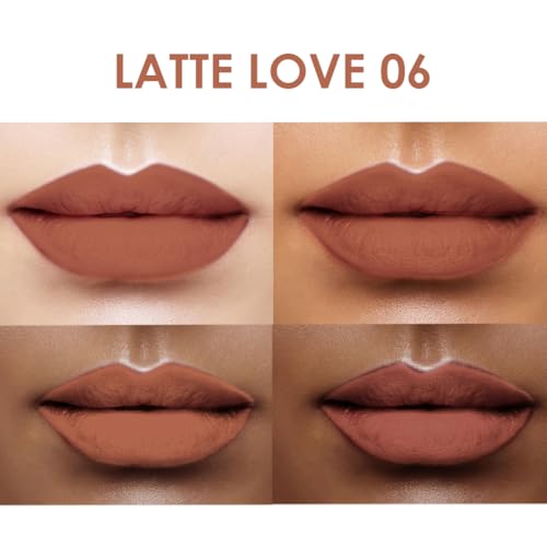 Image of One Wish Creamy Matte Lipstick Long Lasting for Women - Latte Love Shade 06 | Full Coverage | Creamy Formula | No Flaky Lips | No Dryness | Vitamin E, Almond Oil & Shea Butter for Moisturising Lip | 8 Hrs Lasting | Smooth Finish | 3.8 gm