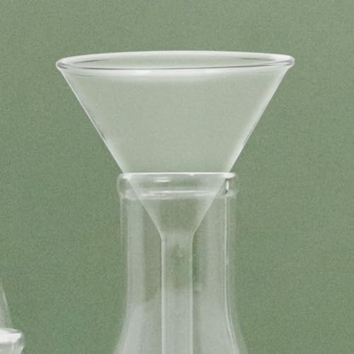 Glass Funnel Set for Lab: 3 Pack Heavy Wall Borosilicate Glass Funnels - Short Stem 60mm Length for Scientific Laboratory