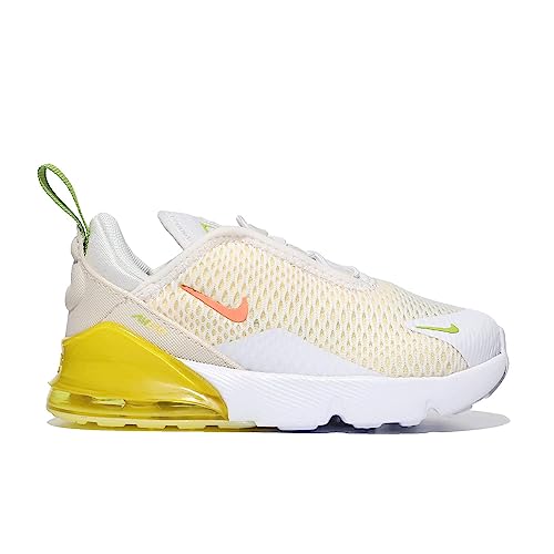 Nike Baby Boy's Air Max 270 (TD) (Infant/Toddler) White/Crimson Bliss/Yellow Strike 4 Toddler M4