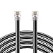 Seefeful Telephone landline Extension Cord Cable, with Standard RJ-11 6P4C Plug (6.6Ft / 3Pack)