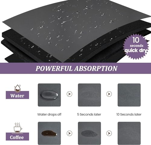 Image of HomeCloud Washing Machine Protective Mat for Top of Washer and Dryer - Non-Slip Waterproof Dust Cover for Laundry & Kitchen (60 x 60) (Purple Flower)