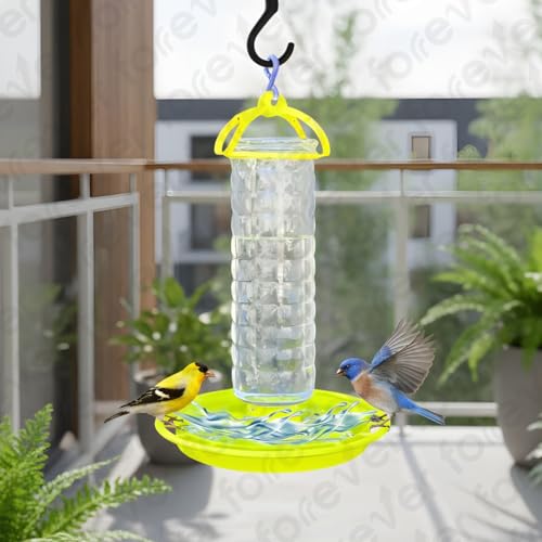 Image of FORREVER Bird Feeder - Hanging Bird Feeder for Balcony, Garden & Outdoor Use (Water Feeder)